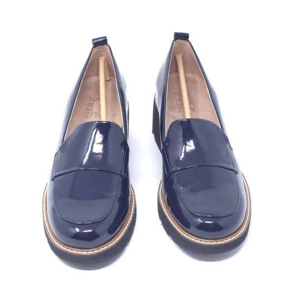 Naturalizer Darry Navy Patent Leather Loafers 6.5W Wide Comfort Shoes - Picture 5 of 12
